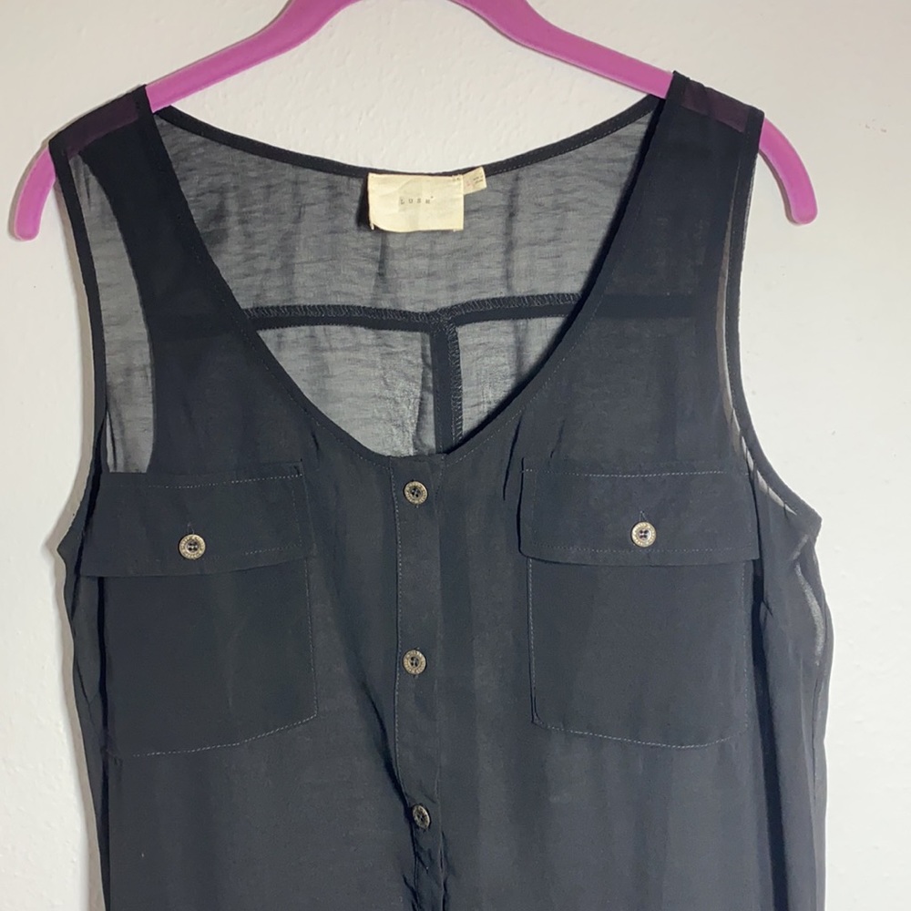 Lush Sleeveless Button Down Tunic - image 3